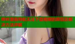 哔咔漫画导航无法下载视频的原因及解决方法详解